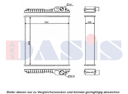 AKS DASIS radiatorius, variklio aušinimas 440602N